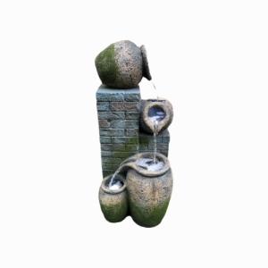 Barrel & Bowls Water Feature – Large